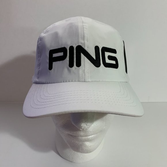 Ping Hat Golf Cap SensorCool Unstructured Adjustable Performance White Black - Picture 1 of 7